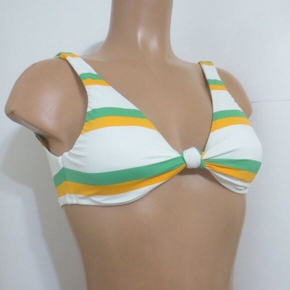 Ralph Lauren White, Green, and Yellow Striped Bikini - Picture 6 of 11
